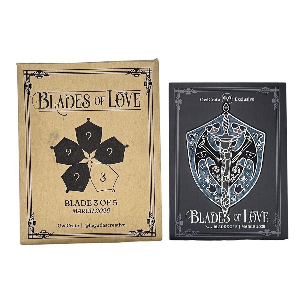 OwlCrate The Knight and the Moth Blades of Love Pin - Rachel Gillig March 2026